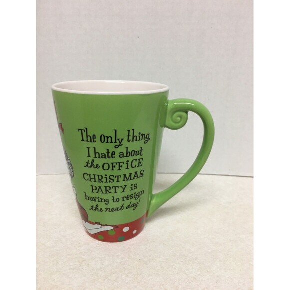 Hallmark HMK Humor Christmas Coffee Mug Office Christmas Party Need to Resign - Picture 1 of 7